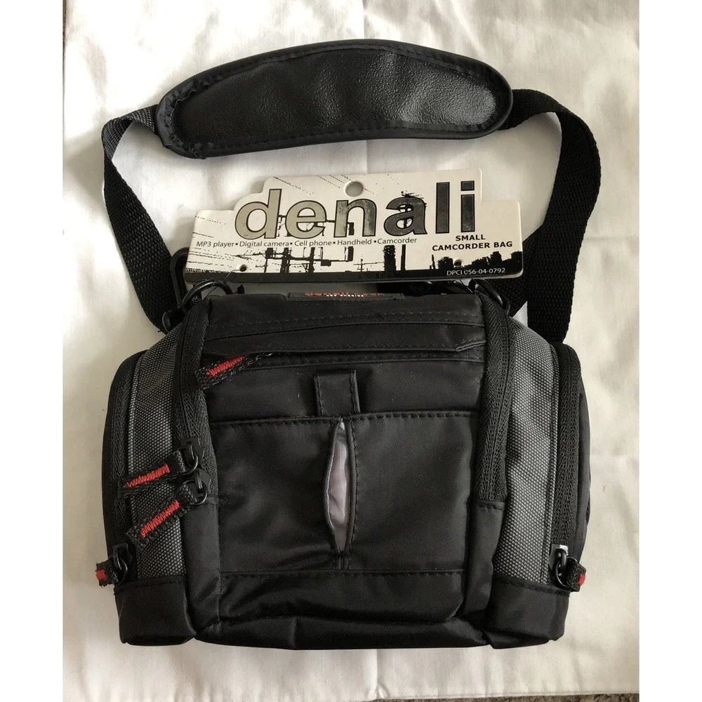 Padded Camera Bag NEW Black Red Interior 8X8 in Padded Denali Tech Camcorder
